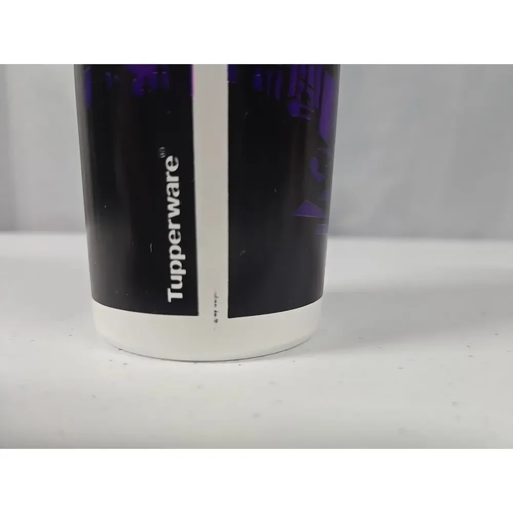 Tupperware Tumbler 16oz Halloween Vampire Purple Flip Top New Open